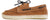 vista laterale mocassini barca uomo stile espadrillas color cuoio in camoscio vera pelle, punta rotonda, suola intrecciata e leggera, modello MACARENA LUIS12, scarpe artigianali