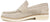 vista laterale mocassini uomo sportivi in camoscio beige sabbia vera pelle, mascherina con bocca di leone, suola beige in micro super leggera, modello 1301, scarpe artigianali Made in Italy con negozio a Civitanova Marche