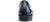 vista posteriore mocassini uomo eleganti blu notte in vera pelle, punta rotonda grande, suola in vero cuoio cucita con mezza piantina in gomma antiscivolo, modello GUIDO FERRI 6648, scarpe artigianali 100% Made in Italy