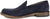 vista laterale mocassini uomo lisci eleganti blu in camoscio vera pelle, suola in vero cuoio cucita con gomma antiscivolo, punta rotonda, modello GUIDO FERRI 6561, scarpe artigianali 100% Made in Italy con negozio a Civitanova
