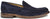 Mocassini uomo lisci eleganti blu in camoscio vera pelle, suola in vero cuoio cucita con gomma antiscivolo, punta rotonda, modello GUIDO FERRI 6561, scarpe artigianali 100% Made in Italy con negozio a Civitanova