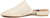 vista laterale sabot donna color beige panna a punta rotonda in vera pelle, calzature a punta chiusa e aperti dietro, modello ANGEL ALARCON 26062, calzature artigianali