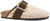 Sabot donna color beige in rafia intrecciata e forata, cinturino in camoscio marrone con fibbia dorata, punta rotonda, suola imbottita in memory tipo birkenstock, modello L'ARTIGIANO 1260-F852, calzature artigianali 100% Made in Italy