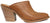 Sabot donna con tacco color cuoio in vera pelle intrecciata, forma a punta, suola in vero cuoio, tacco largo altezza media, modello MATISSE XD803I, calzature artigianali 100% Made in Italy
