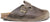 Ciabatte sabot uomo stile birkenstock color grigio fango in vera pelle, punta rotonda, suola imbottita in memory morbidissima, modello L'ARTIGIANO 374-8227, calzature artigianali 100% Made in Italy