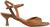 Sandali donna color cuoio con tacco a rocchetto di media altezza, in vera pelle, cinturino alla caviglia e classica fascia avanti, modello ANGEL ALARCON 26040, calzature artigianali a Civitanova