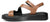 vista laterale sandali donna cuoio stile platform in vera pelle, plantare in memory imbottito super comodo, punta quadrata, stile fasciato ottimo per alluce valgo, fibbia dorata, calzature artigianali 100% Made in Italy, Francesco Brunelli AE6331