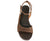 vista dall'alto sandali donna marroni testa di moro in camoscio vera pelle, modelli con fascia perfetti per alluce valgo, cinturino alla caviglia regolabile, tacco basso comodo, calzature artigianali Angel Alarcon articolo 26071