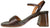 vista laterale sandali donna marroni testa di moro con tacco medio alto largo e comodo, in vera pelle, cinturino alla caviglia e classica fascia avanti, modello ANGEL ALARCON 26105, calzature artigianali a Civitanova