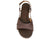 vista dall'alto sandali donna marroni testa di moro in vera pelle e rafia intrecciata, modelli con fascia perfetti per alluce valgo, soletta plantare molto morbida, cinturino alla caviglia regolabile, tacco basso comodo, calzature artigianali Angel Alarcon articolo 26069