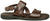 Sandali francescani uomo eleganti marroni testa di moro in vera pelle, doppia fascia e cinturino al tallone, calzature artigianali 100% Made in Italy, articolo 4074