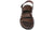 vista dall'alto sandali francescani uomo eleganti marroni testa di moro in vera pelle, tripla fascia e cinturino al tallone, calzature artigianali 100% Made in Italy, articolo 4237