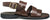 Sandali francescani uomo eleganti marroni testa di moro in vera pelle, tripla fascia e cinturino al tallone, calzature artigianali 100% Made in Italy, articolo 4237