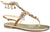 Sandali gioiello donna stile capri con infradito color cuoio in vera pelle scamosciata, vere pietre di positano super luminose, suola in vero cuoio, articolo 2013, calzature artigianali 100% Made in Italy con negozio a Civitanova Marche