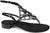 Sandali gioiello donna stile capri con infradito color nero in camoscio vera pelle, vere pietre di positano super luminose, suola in vero cuoio, cinturino alla caviglia, articolo 14/12, calzature artigianali 100% Made in Italy con negozio a Civitanova Marche