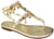 Sandali gioiello donna stile capri con infradito color oro platino in vera pelle laminata, vere pietre di positano super luminose, suola in vero cuoio, articolo 2013, calzature artigianali 100% Made in Italy con negozio a Civitanova Marche