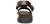 vista dietro sandali uomo eleganti neri in vera pelle, patta centrale con bullone, calzature artigianali 100% Made in Italy, articolo francescano 4506
