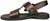 vista laterale sandali uomo eleganti neri in vera pelle, patta centrale con bullone, calzature artigianali 100% Made in Italy, articolo francescano 4506