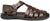 Sandali gladiatori uomo marroni testa di moro in vera pelle, modello francescano, cinturini intrecciati e fasciati, calzature artigianali 100% Made in Italy, articolo 333