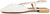 vista laterale slingback donna basse color bianco latte in vera pelle, scarpe stile chanel aperte dietro con punta quadrata molto ampia, suola leggera, tacco basso, modello Angel Alarcon 26007, calzature artigianali