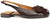 Slingback donna basse marroni testa di moro con fiore in vera pelle, scarpe stile chanel aperte dietro con cinturino e punta quadrata molto ampia, suola leggera, tacco basso, modello Angel Alarcon 26004, calzature artigianali