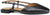 Slingback donna basse nere in vera pelle, scarpe stile chanel aperte dietro con punta quadrata molto ampia, suola leggera, tacco basso, modello Angel Alarcon 26007, calzature artigianali