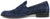 vista laterale scarpe doppia fibbia uomo eleganti blu in camoscio vera pelle, suola in vero cuoio cucita, punta rotonda, modello GUIDO FERRI 6489, scarpe artigianali 100% Made in Italy