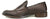 vista laterale scarpe doppia fibbia uomo eleganti marroni testa di moro in vera pelle intrecciata, suola in vero cuoio cucita, punta rotonda, modello GUIDO FERRI 6637, scarpe artigianali 100% Made in Italy