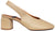 Slingback donna color beige cammello a punta rotonda in vera pelle, pianta larga, con tacco altezza media di forma larga, decoltè stile chanel aperte dietro con cinturino elastico, tacco comodo, modello ANGEL ALARCON 26068, calzature artigianali a Civitanova
