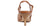 vista dietro slingback chanel donna a punta con tacco a rocchetto color cuoio in vera pelle, fondo in vero cuoio, decoltè aperte dietro con doppio cinturino con fibbia e elastico, tacco comodo medio, modello GIANMARCO F. ET026, calzature artigianali made in it