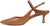 vista laterale slingback chanel donna a punta con tacco a rocchetto color cuoio in vera pelle, fondo in vero cuoio, decoltè aperte dietro con doppio cinturino con fibbia e elastico, tacco comodo medio, modello GIANMARCO F. ET026, calzature artigianali made in it