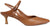 Slingback chanel donna a punta con tacco a rocchetto color cuoio in vera pelle, fondo in vero cuoio, decoltè aperte dietro con doppio cinturino con fibbia e elastico, tacco comodo medio, modello GIANMARCO F. ET026, calzature artigianali made in italy con negozio a Civitanova