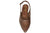 vista dall'alto slingback basse donna marroni a punta in vera pelle intrecciata, scarpe stile chanel aperte dietro con cinturino, suola leggera, tacco basso, modello GRETA NARI Amanda, calzature artigianali 100% Made in Italy