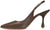 vista laterale slingback chanel donna con tacco a rocchetto color marrone testa di moro a punta in vera pelle, fondo in vero cuoio, decoltè aperte dietro con cinturino alla caviglia, tacco comodo medio alto, modello GIANMARCO F. ET195, calzature artigianali made in italy con negozio a Civitanova