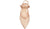 vista dall'alto slingback chanel donna a punta con tacco a rocchetto color nude rosa cipria in vera pelle, fondo in vero cuoio, decoltè aperte dietro con doppio cinturino con fibbia e elastico, tacco comodo medio, modello GIANMARCO F. ET026, calzature artigianali made in italy con negozio a Civitanova