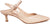 Slingback chanel donna a punta con tacco a rocchetto color nude rosa cipria in vera pelle, fondo in vero cuoio, decoltè aperte dietro con doppio cinturino con fibbia e elastico, tacco comodo medio, modello GIANMARCO F. ET026, calzature artigianali made in italy con negozio a Civitanova