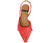 vista dall'alto slingback donna rossa a punta con tacco basso in vera pelle, decoltè stile chanel aperte dietro e laterale con cinturino elastico, fioccone in tinta, tacco comodo, modello ANGEL ALARCON 25055, calzature artigianali
