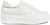 Sneaker donna bianche in vera pelle martellata, suola alta leggera e rialzata, modello Crown New Marina, scarpe artigianali Made in Italy