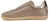 vista laterale sneaker donna in vera pelle color grigio scuro con dettagli laminati oro, suola beige leggera e rialzata, modello Crown R01 NC 2F, scarpe artigianali Made in Italy con negozio a Civitanova