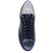 vista dall'alto sneaker uomo eleganti blu in vera pelle dall'effetto squamata pitonata, suola leggera e rialzata, modello ACS Exclusive AR52, scarpe artigianali Made in Italy con negozio a Civitanova Marche