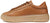 vista laterale sneaker uomo color cuoio in vera pelle martellata, suola beige alta e rialzata, modello 4190, scarpe artigianali Made in Italy con negozio a Civitanova