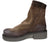 vista laterale stivaletto anfibio donna marrone testa di moro in camoscio ingrassato, cerniera laterale, tacco basso molto comodo, suola leggera, articolo METISSE NU2547, scarpe artigianali Made in Italy in vera pelle con negozio a Civitanova Marche