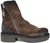 Stivaletto anfibio donna marrone testa di moro in camoscio ingrassato, cerniera laterale, tacco basso molto comodo, suola leggera, articolo METISSE NU2547, scarpe artigianali Made in Italy in vera pelle con negozio a Civitanova Marche