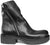 Stivaletto anfibio donna nero in vera pelle, cerniera laterale, tacco basso molto comodo, suola leggera, articolo METISSE NU2547, scarpe artigianali Made in Italy con negozio a Civitanova Marche
