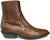 Tronchetto texano donna marrone tonalità Whisky in vera pelle, tacco basso molto comodo, cerniera laterale, articolo ANIMA AW400, scarpe artigianali Made in Italy con negozio a Civitanova Marche