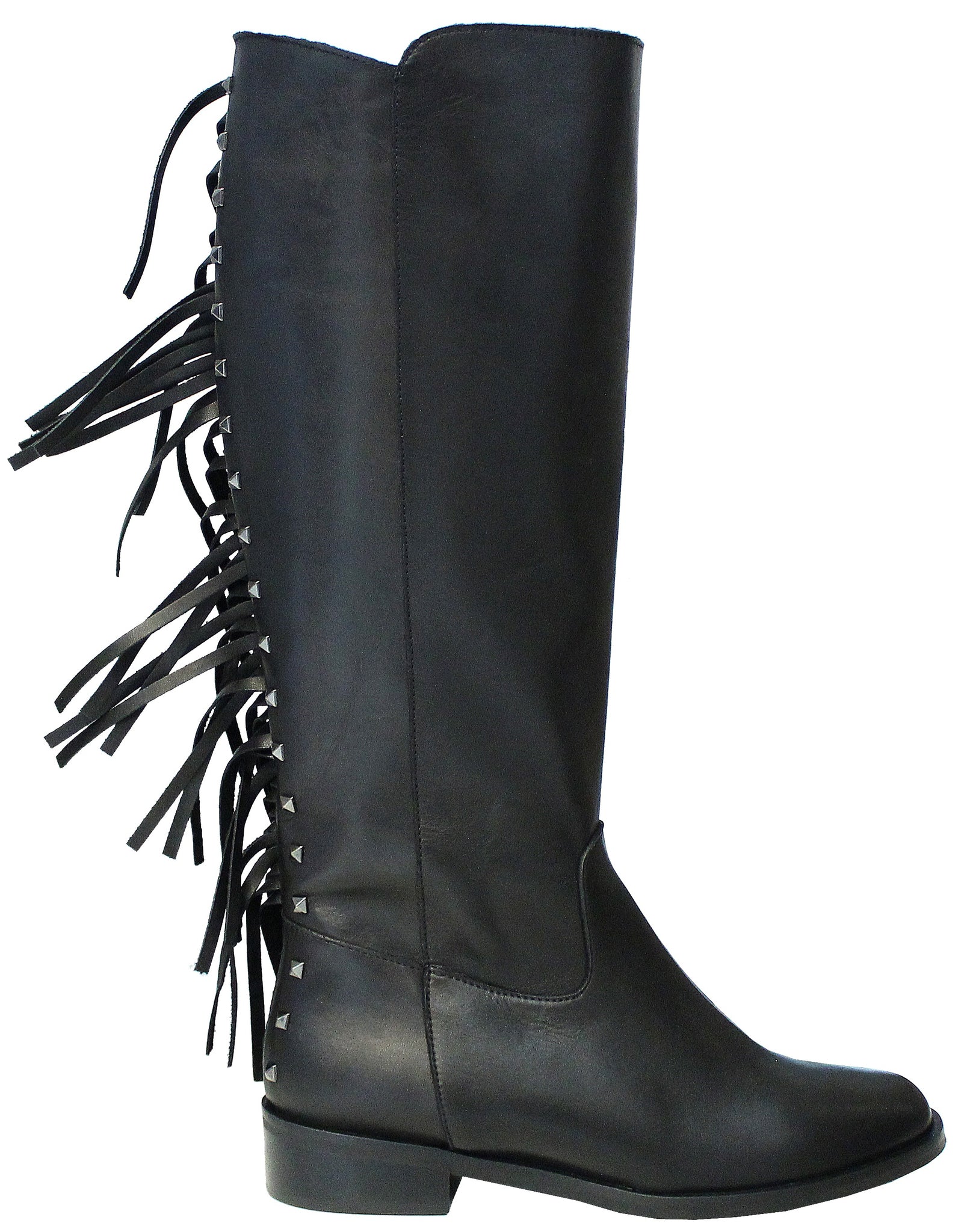 Stivali Donna Stivali Con Frange Neri STIVALE DONNA PELLE