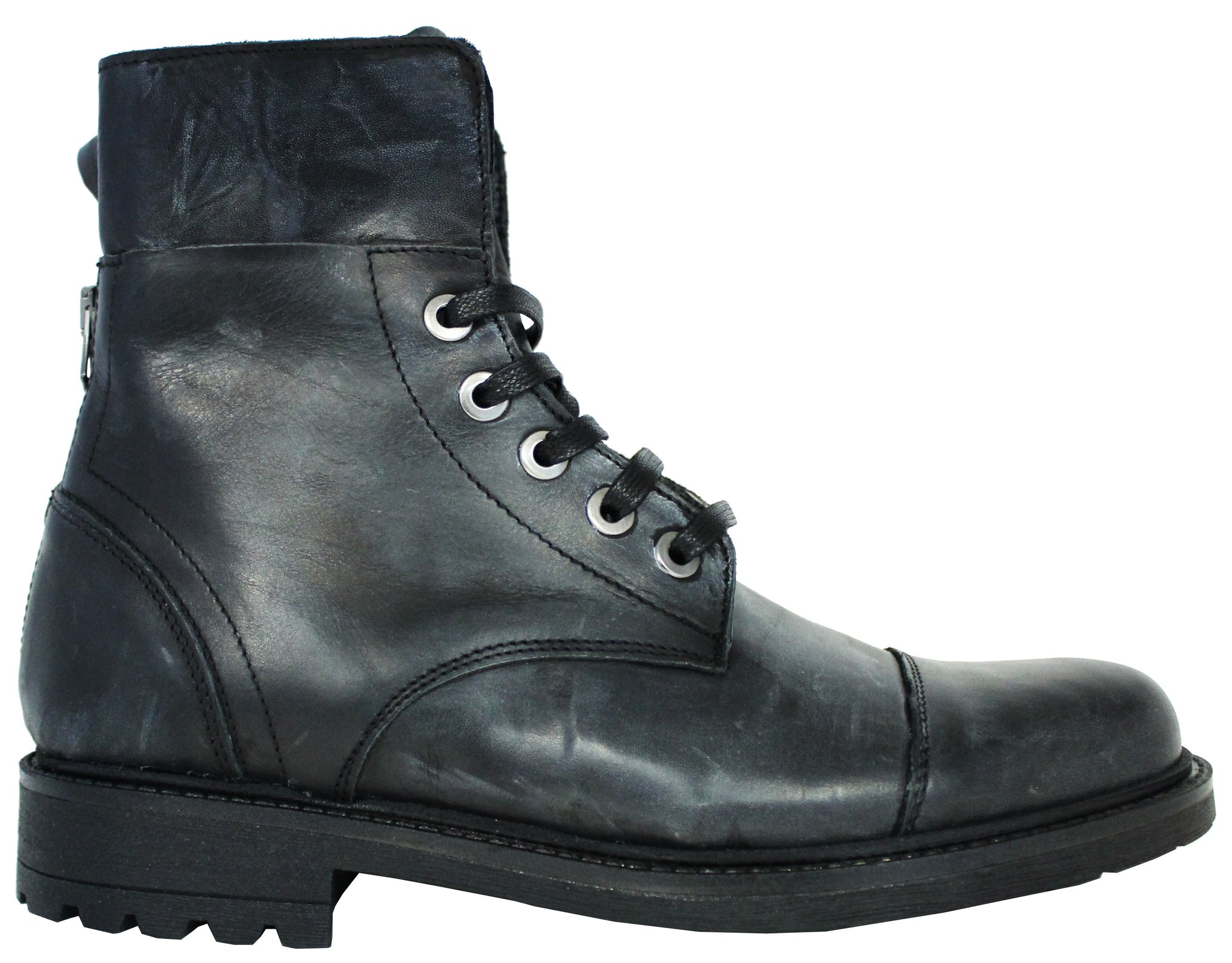 ANFIBIO UOMO PELLE NERO| ACS Calzature Italiane