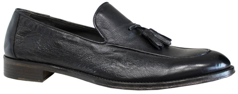 scarpe uomo mocassino con nappine elegante per cerimonia calzaturificio europa franco fedele guido ferri articolo 6486 in vera pelle nera con suola fondo in vero cuoio classico molto leggero 100% made in italy fatte a mano scarpe con negozio a civitanova marche calzature italiane artigianali scarpe online eleganti e formali