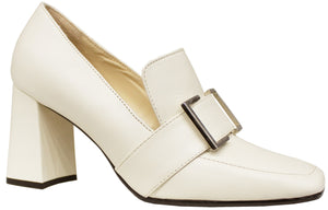 DECOLTE' PUNTA QUADRATA PELLE PANNA| ACS Calzature Italiane