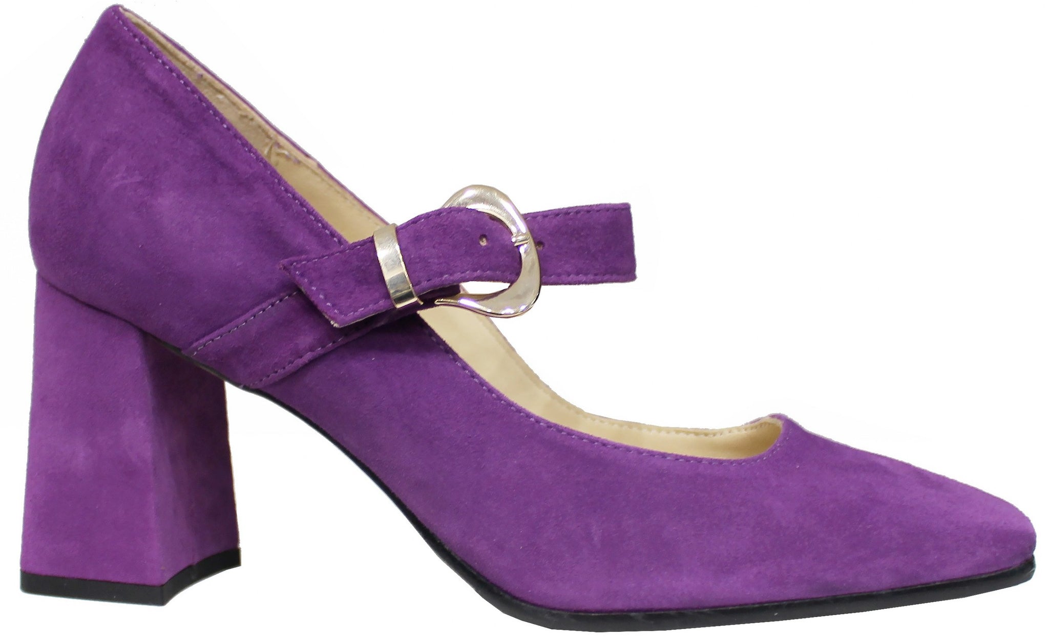 Con Tacco Alto Scarpe Viola Tacco Largo Lilla Sandali Con Tacco